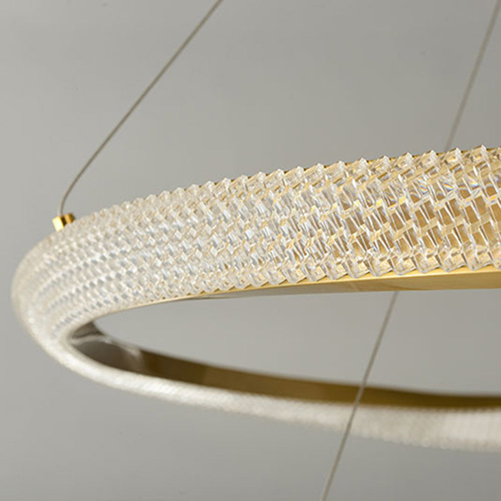 Arisha Minimalist Ring Spiral Shape Pendant Light,Gold - Lamp Copper