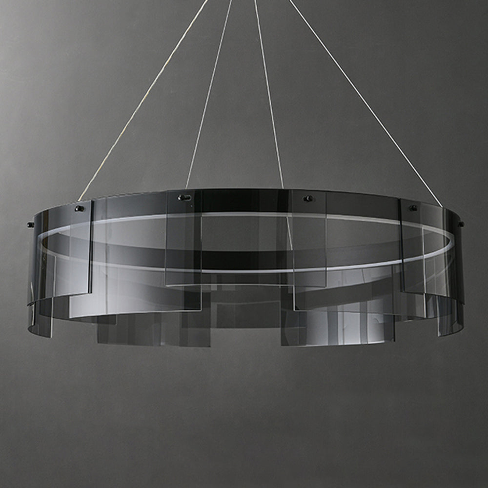 Arisha Modern Ring Metal Pendant Light, Black - Lamp Copper
