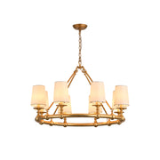 Unite Vintage Industrial Round Gold Metal Chandelier - Lamp Copper