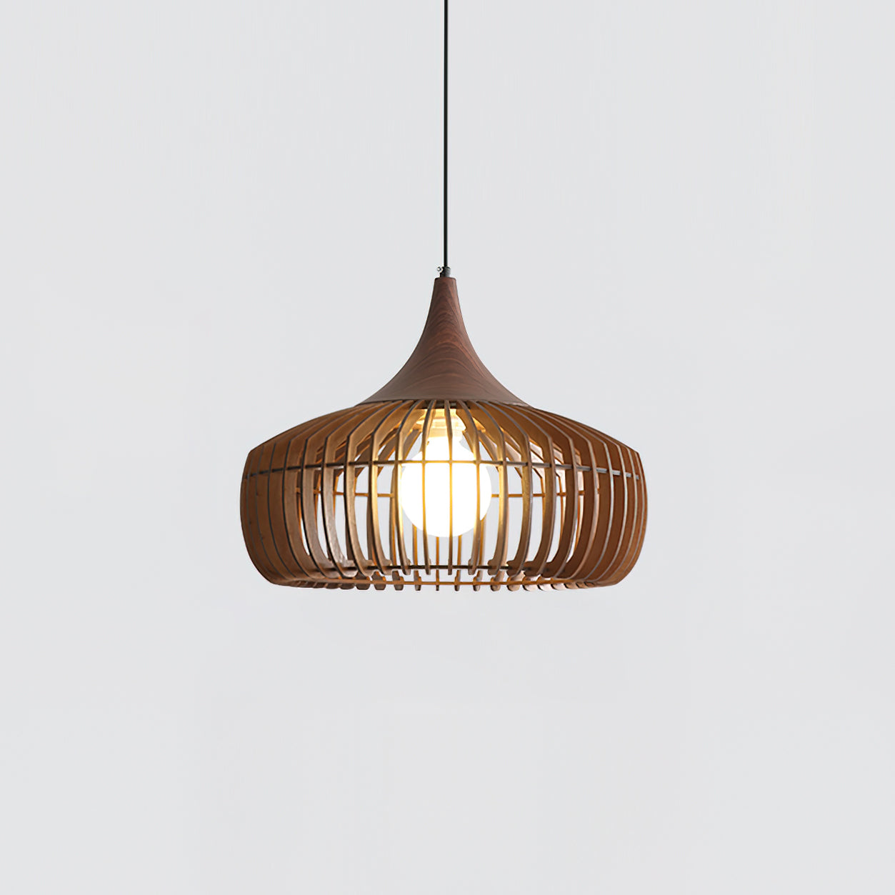 Zivora Natural Bamboo Rattan Pendant Light - Lamp Copper