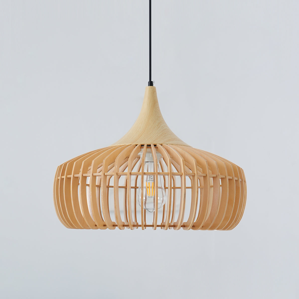 Zivora Natural Bamboo Rattan Pendant Light - Lamp Copper
