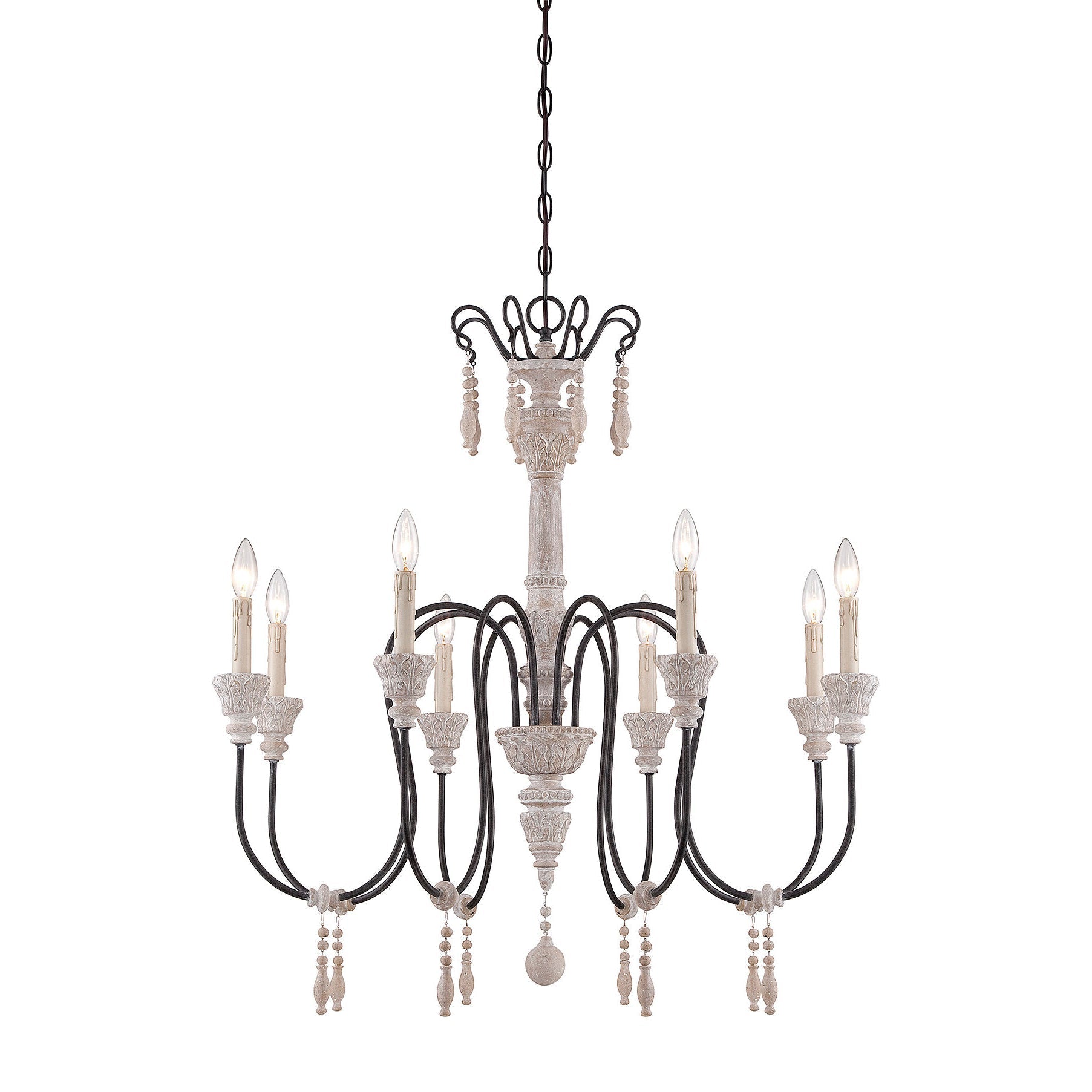 Epoch Postmodern Luxury Wood Metal Chandelier - Lamp Copper