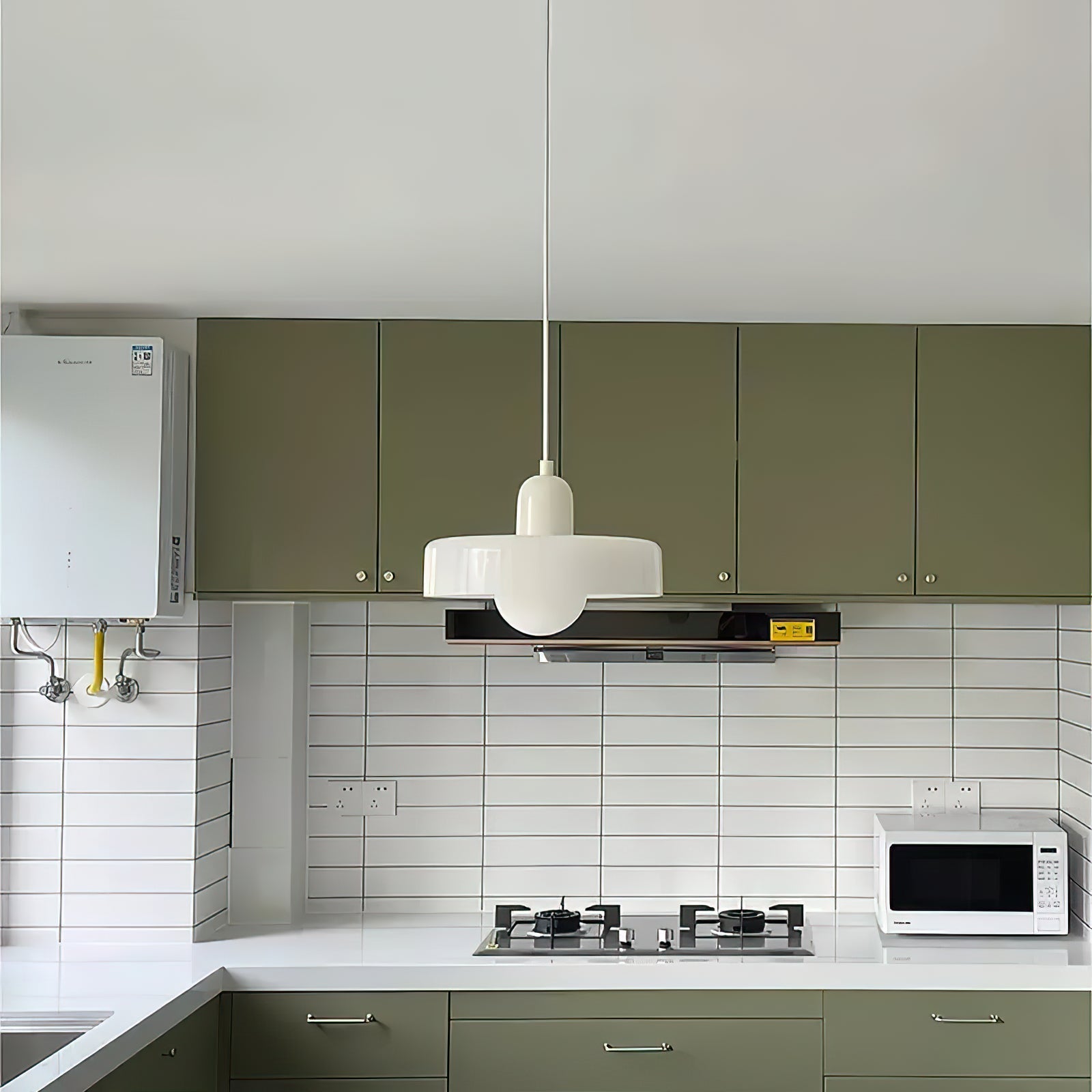 Ideal Modern Minimalist Disc Orb Glass Pendant Lamp - Lamp Copper