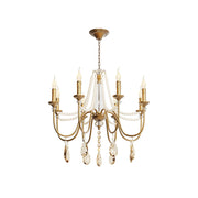 Mote Postmodern Luxury Brass Crystal Chandelier - Lamp Copper