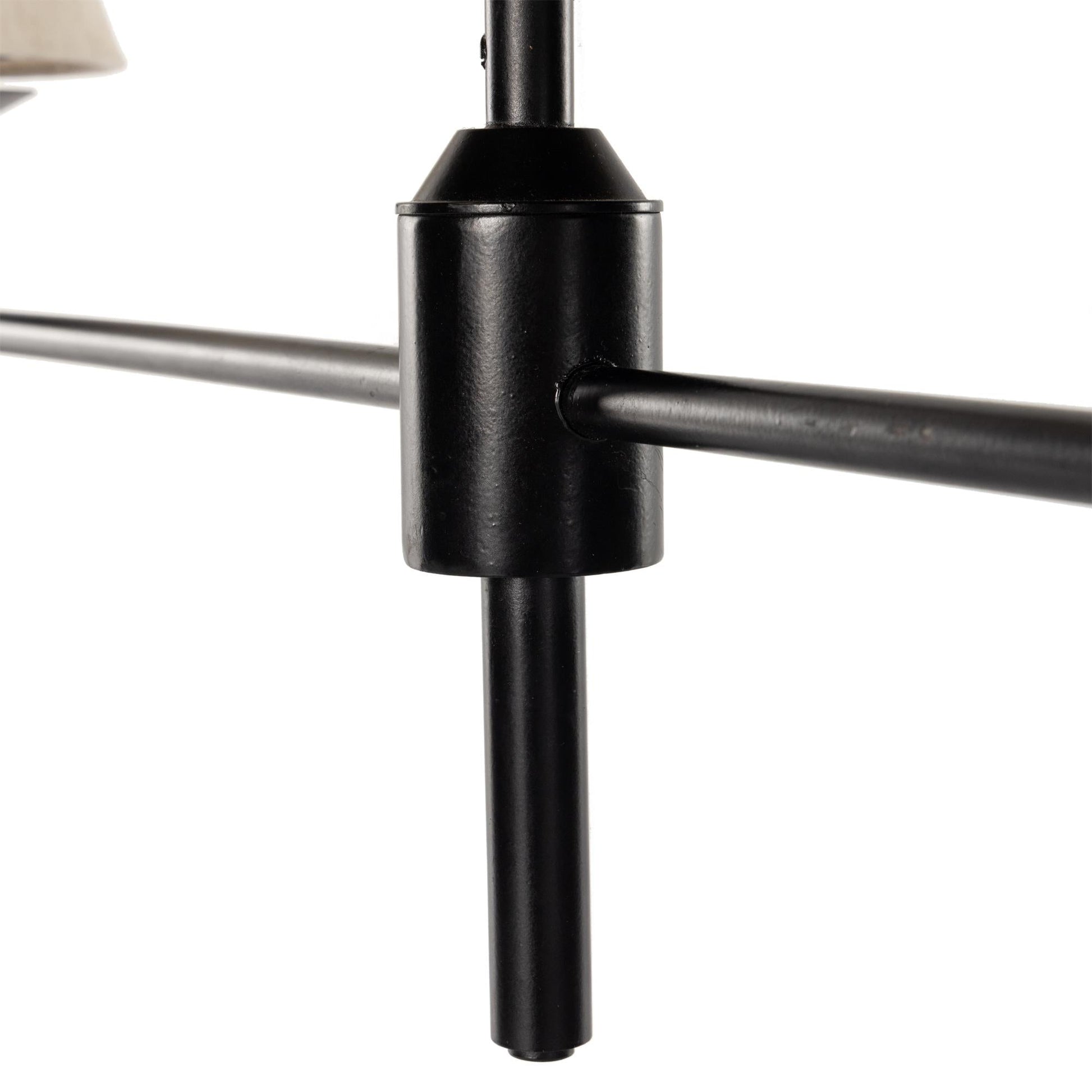 Ulphaa Vintage Industrial Black Fabric Chandelier - Lamp Copper