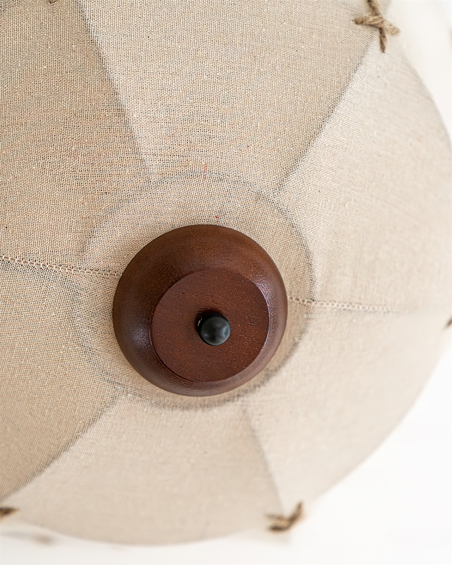 Ceiling Light Handcrafted Shade Wood and Fabric Rustic Fixture - Lamp Copper
