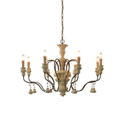 Quartz Postmodern Luxury Country Wooden Metal Chandelier - Lamp Copper