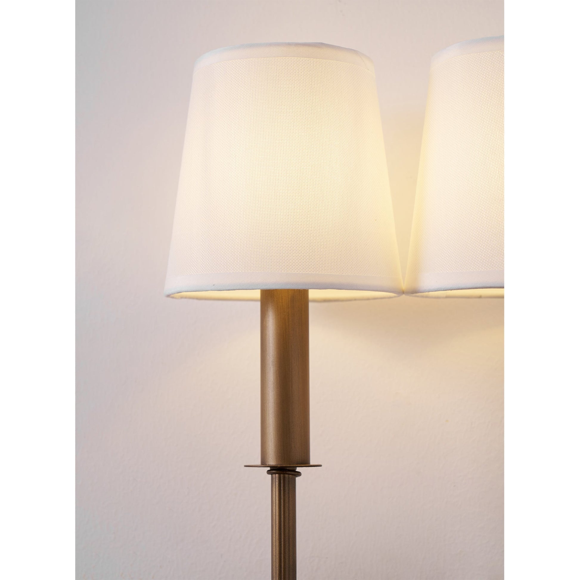 Yelp Vintage Industrial Double Arm Bamboo Fabric Sconce Wall Lamp - Lamp Copper