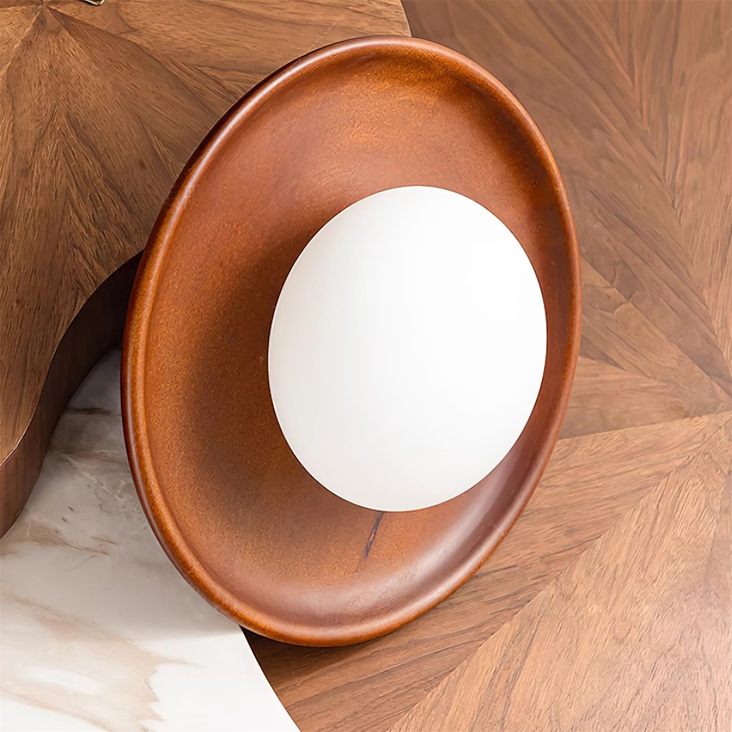 Novin Wooden Wall Lamp - Lamp Copper