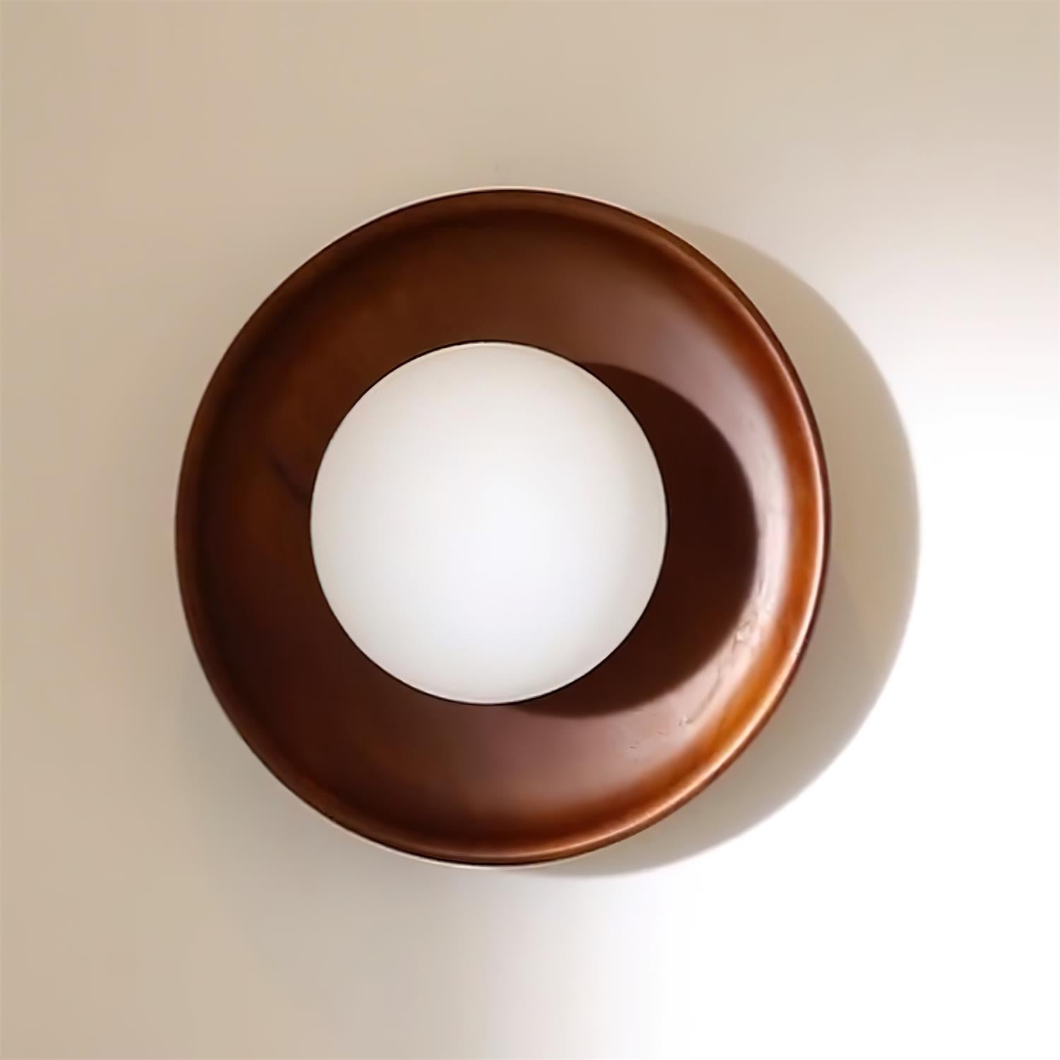 Novin Wooden Wall Lamp - Lamp Copper