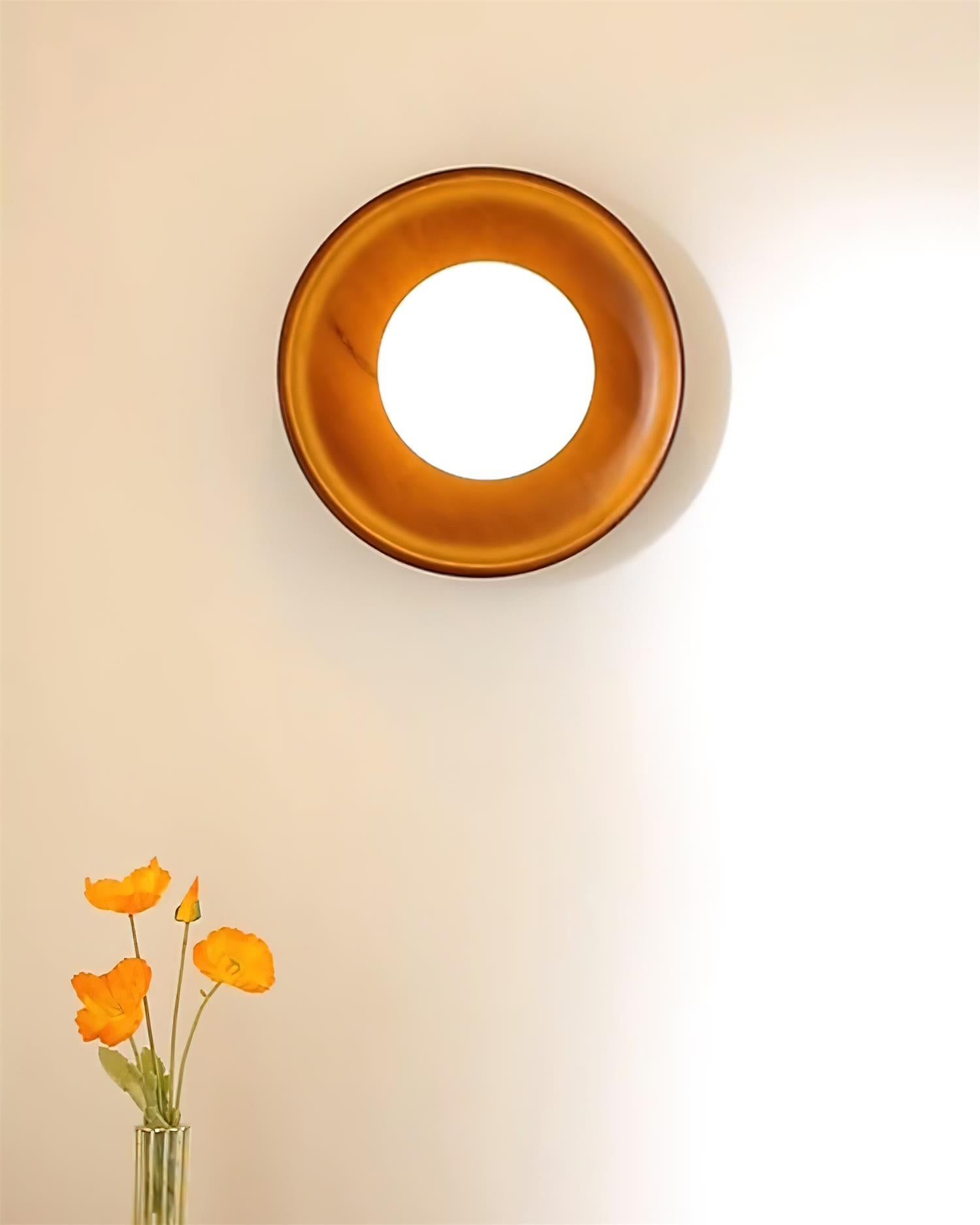 Novin Wooden Wall Lamp - Lamp Copper