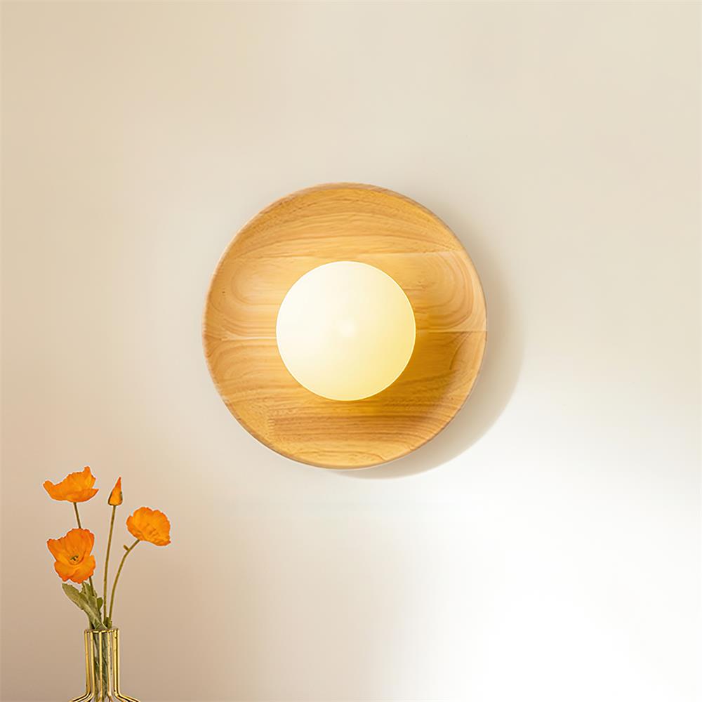 Novin Wooden Wall Lamp - Lamp Copper