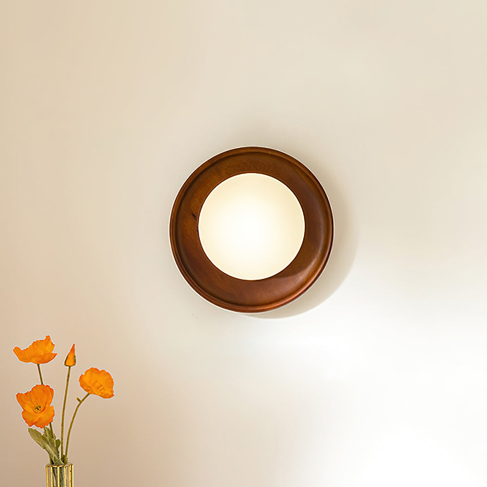 Novin Wooden Wall Lamp - Lamp Copper