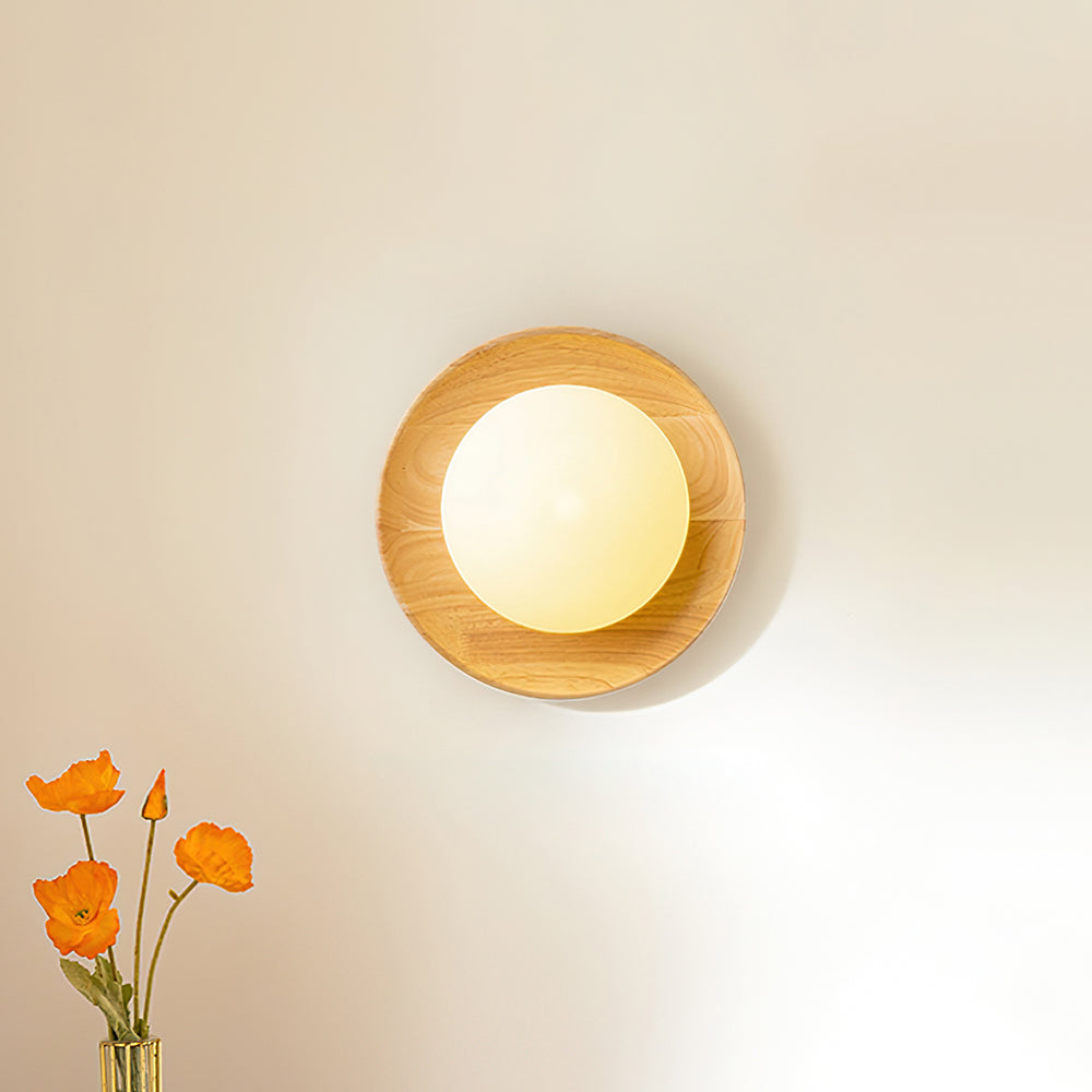 Novin Wooden Wall Lamp - Lamp Copper