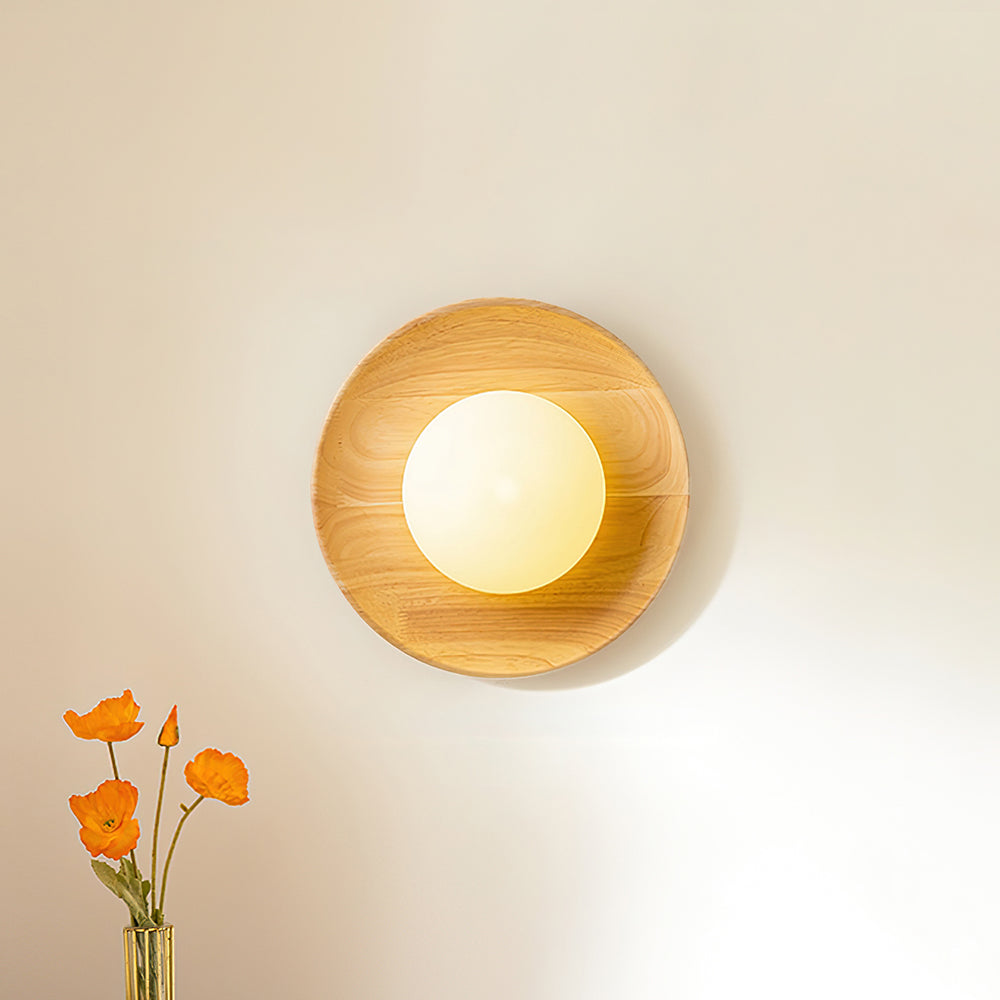 Novin Wooden Wall Lamp - Lamp Copper
