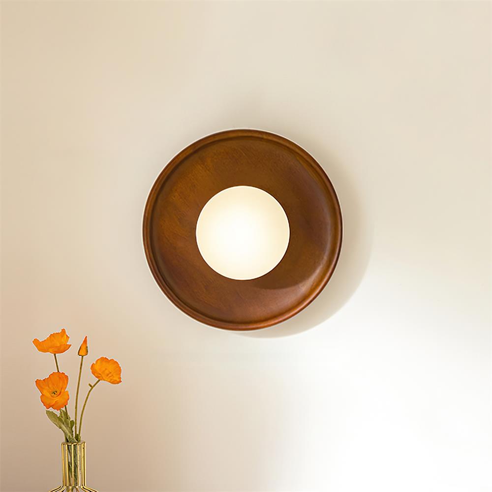 Novin Wooden Wall Lamp - Lamp Copper