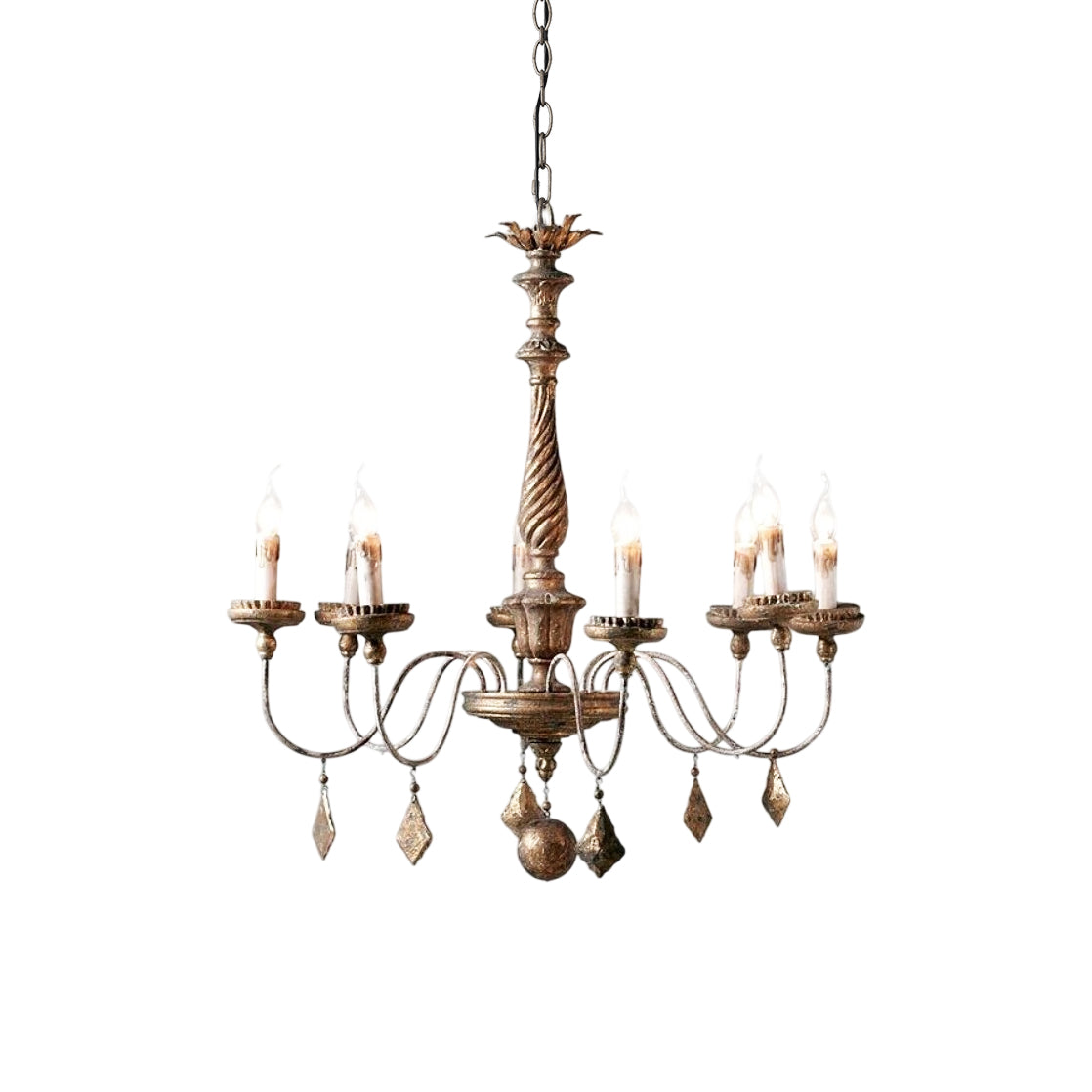 Urn Postmodern Luxury Old Gold Metal Chandelier - Lamp Copper
