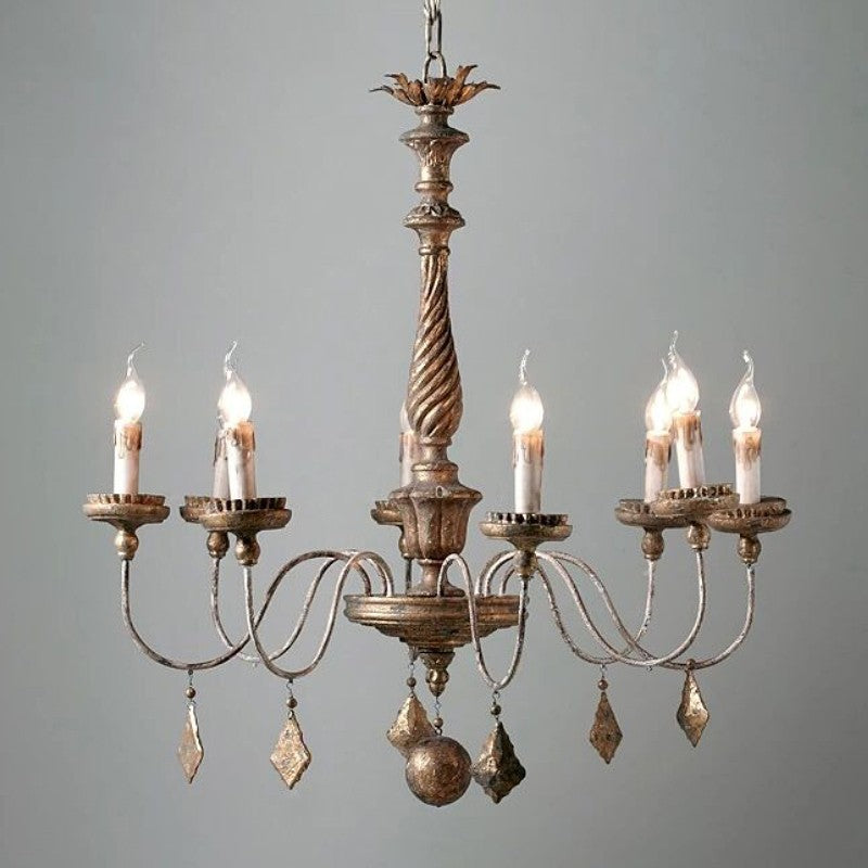 Urn Postmodern Luxury Old Gold Metal Chandelier - Lamp Copper