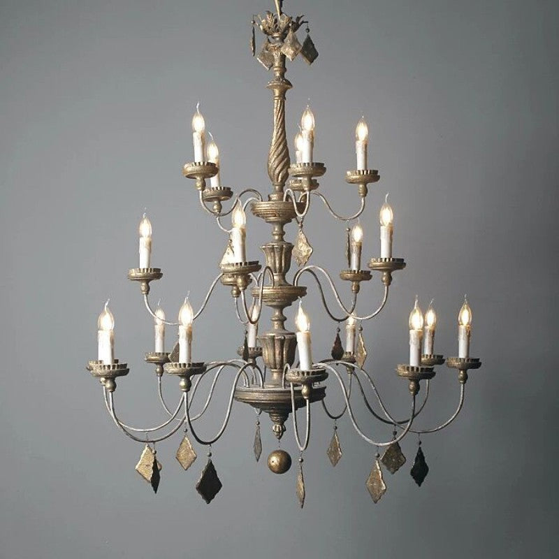 Urn Postmodern Luxury Old Gold Metal Chandelier - Lamp Copper