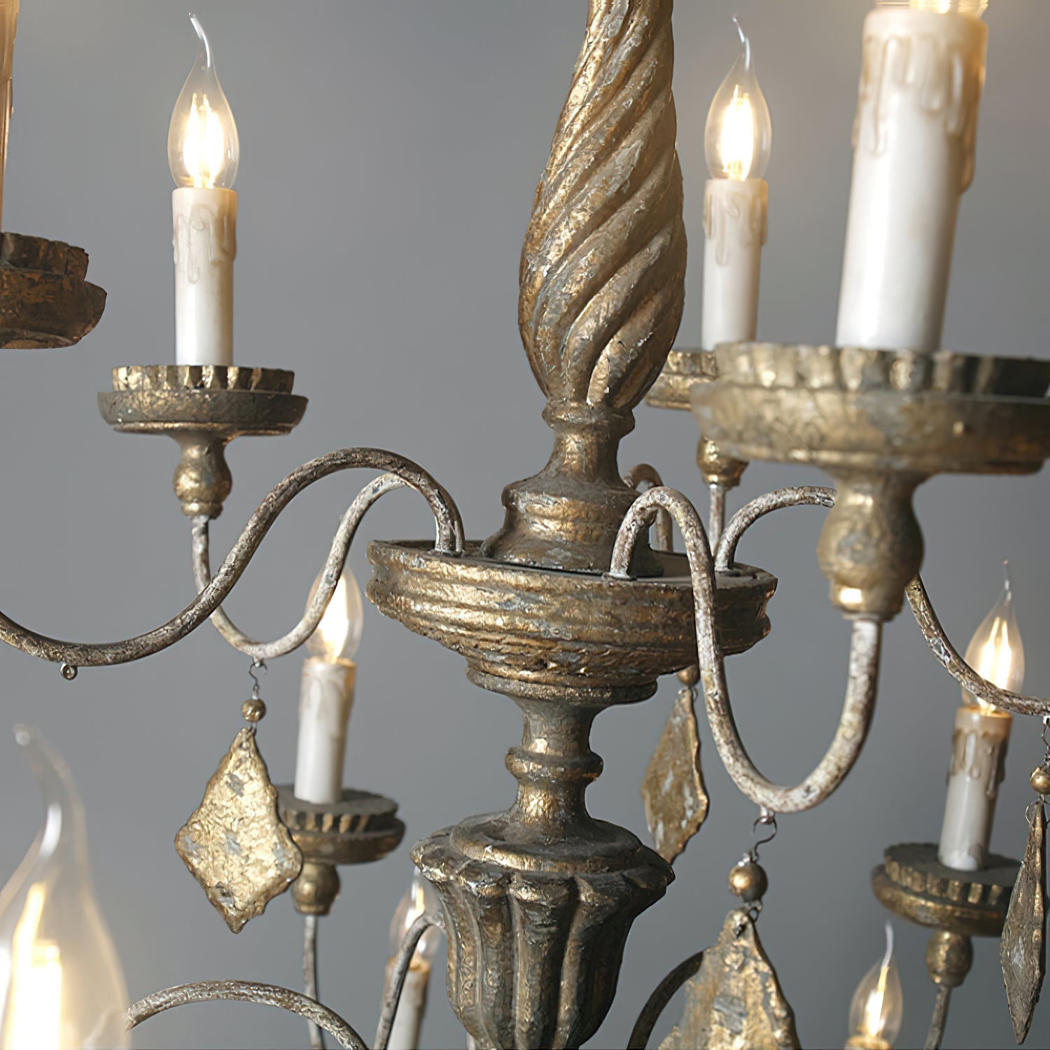 Urn Postmodern Luxury Old Gold Metal Chandelier - Lamp Copper