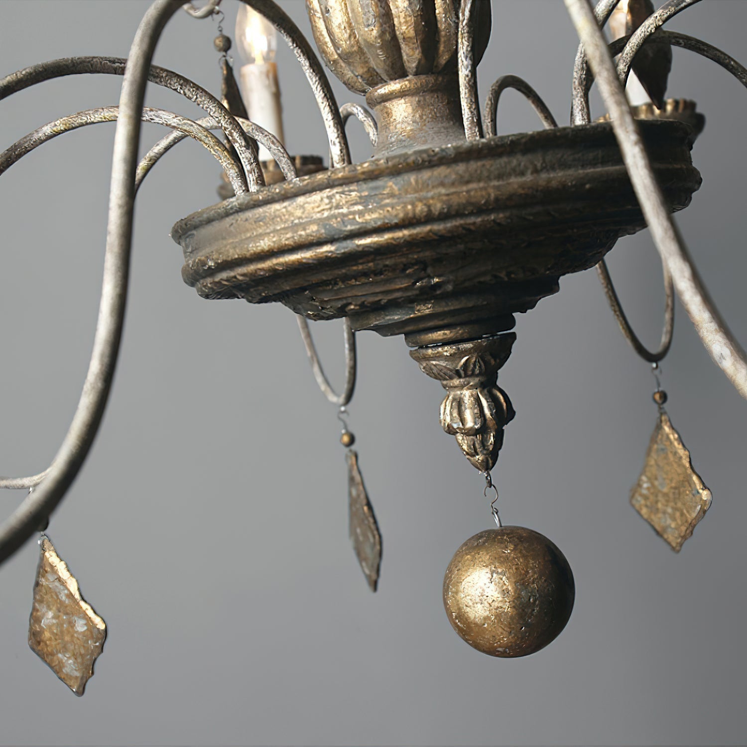 Urn Postmodern Luxury Old Gold Metal Chandelier - Lamp Copper