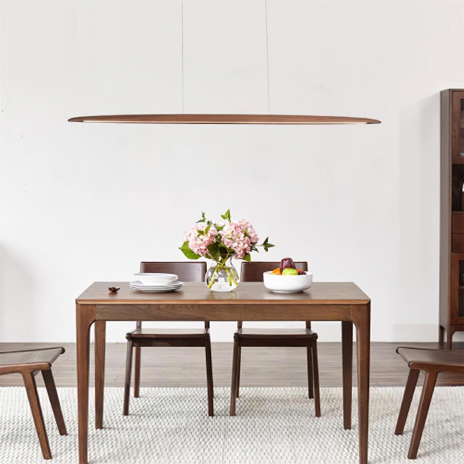 Duvane Minimalist Wooden LED Pendant Light - Lamp Copper