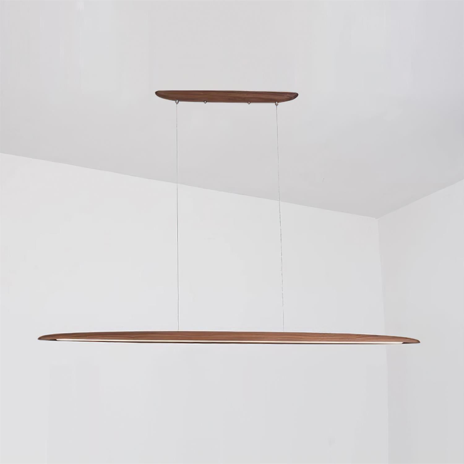 Duvane Minimalist Wooden LED Pendant Light - Lamp Copper