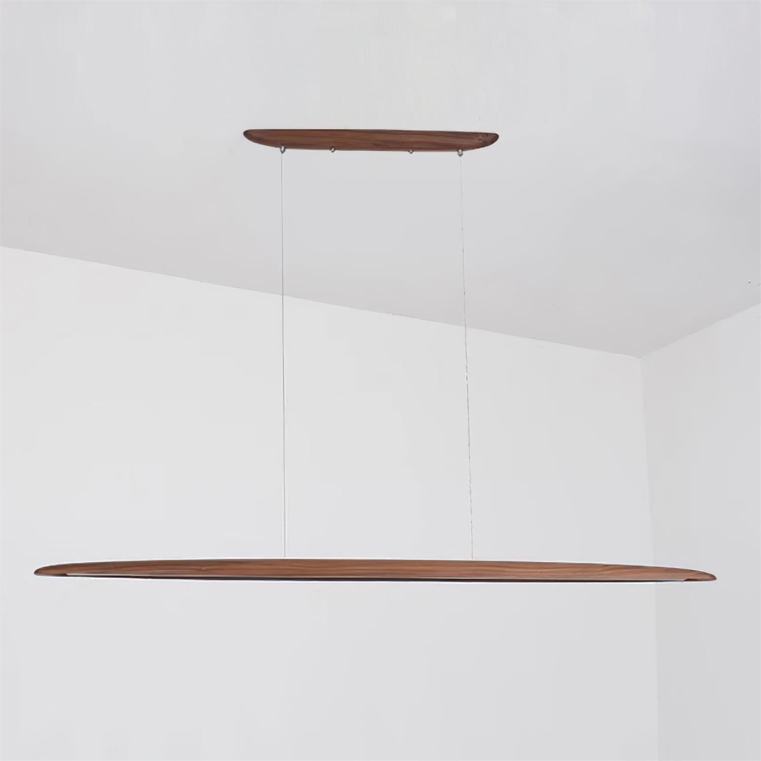Duvane Minimalist Wooden LED Pendant Light - Lamp Copper
