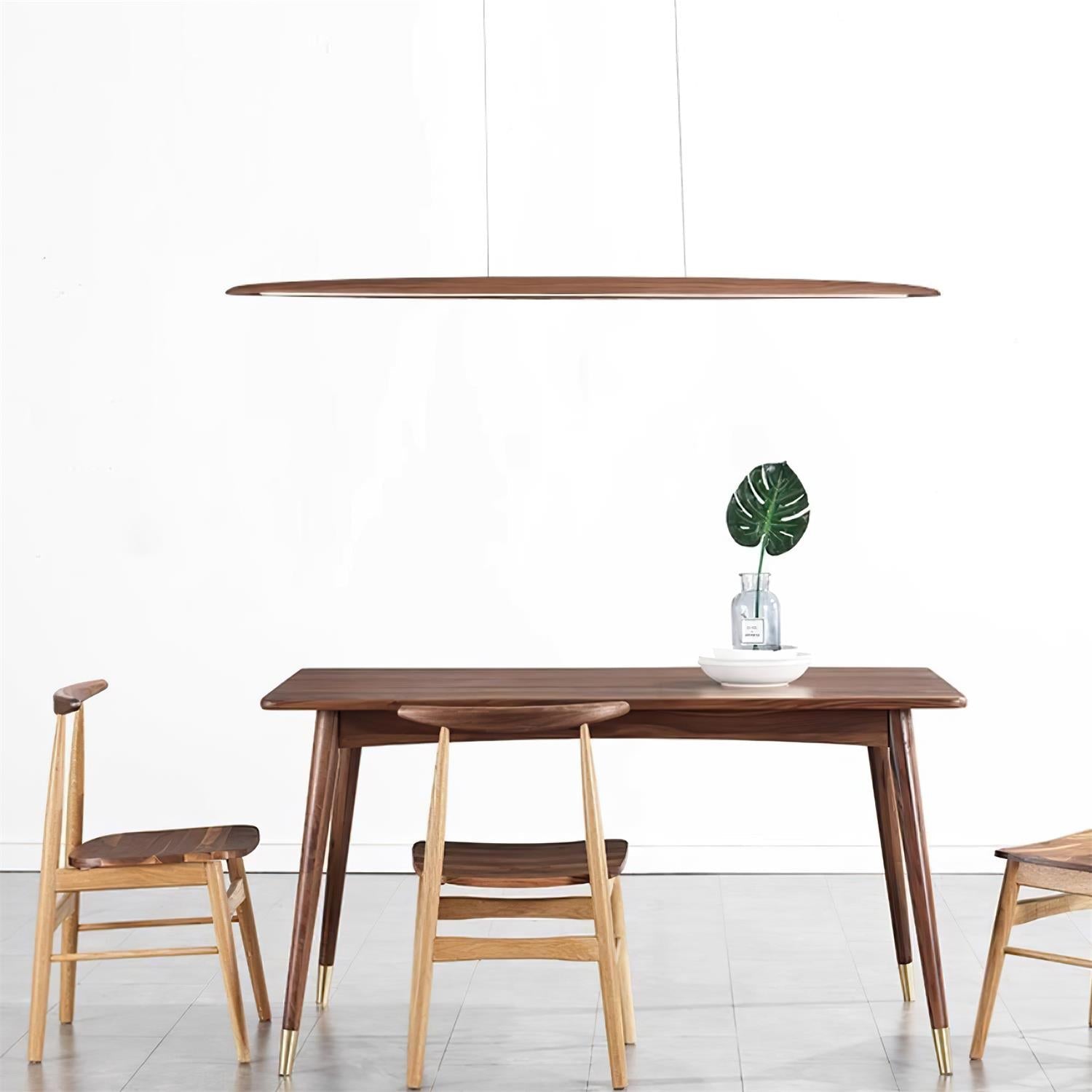 Duvane Minimalist Wooden LED Pendant Light - Lamp Copper