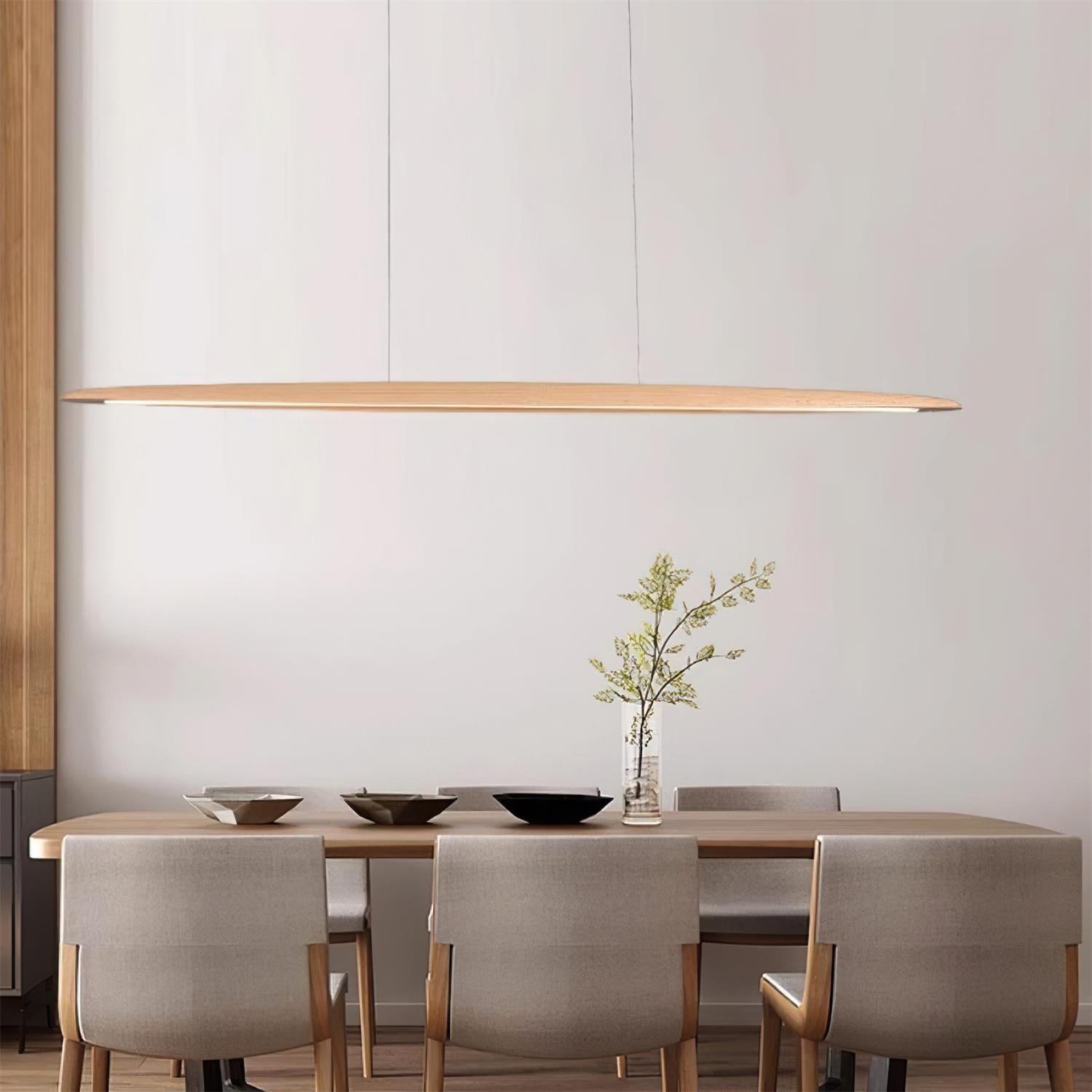 Duvane Minimalist Wooden LED Pendant Light - Lamp Copper