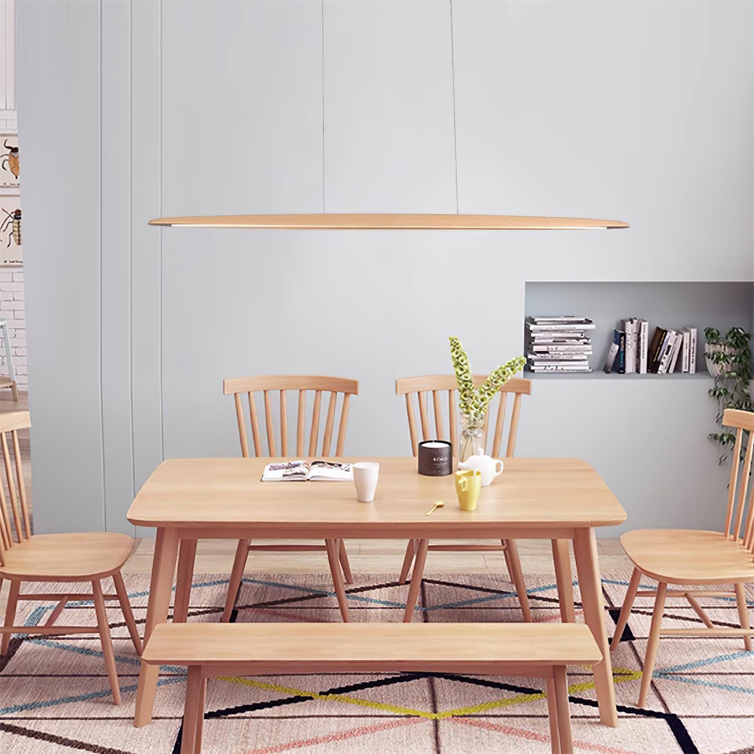 Duvane Minimalist Wooden LED Pendant Light - Lamp Copper