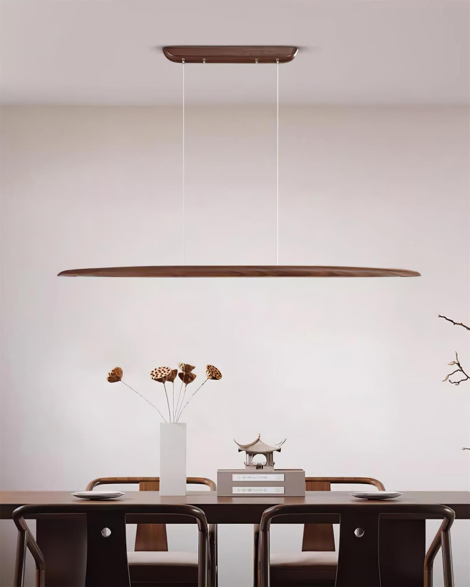 Duvane Minimalist Wooden LED Pendant Light - Lamp Copper