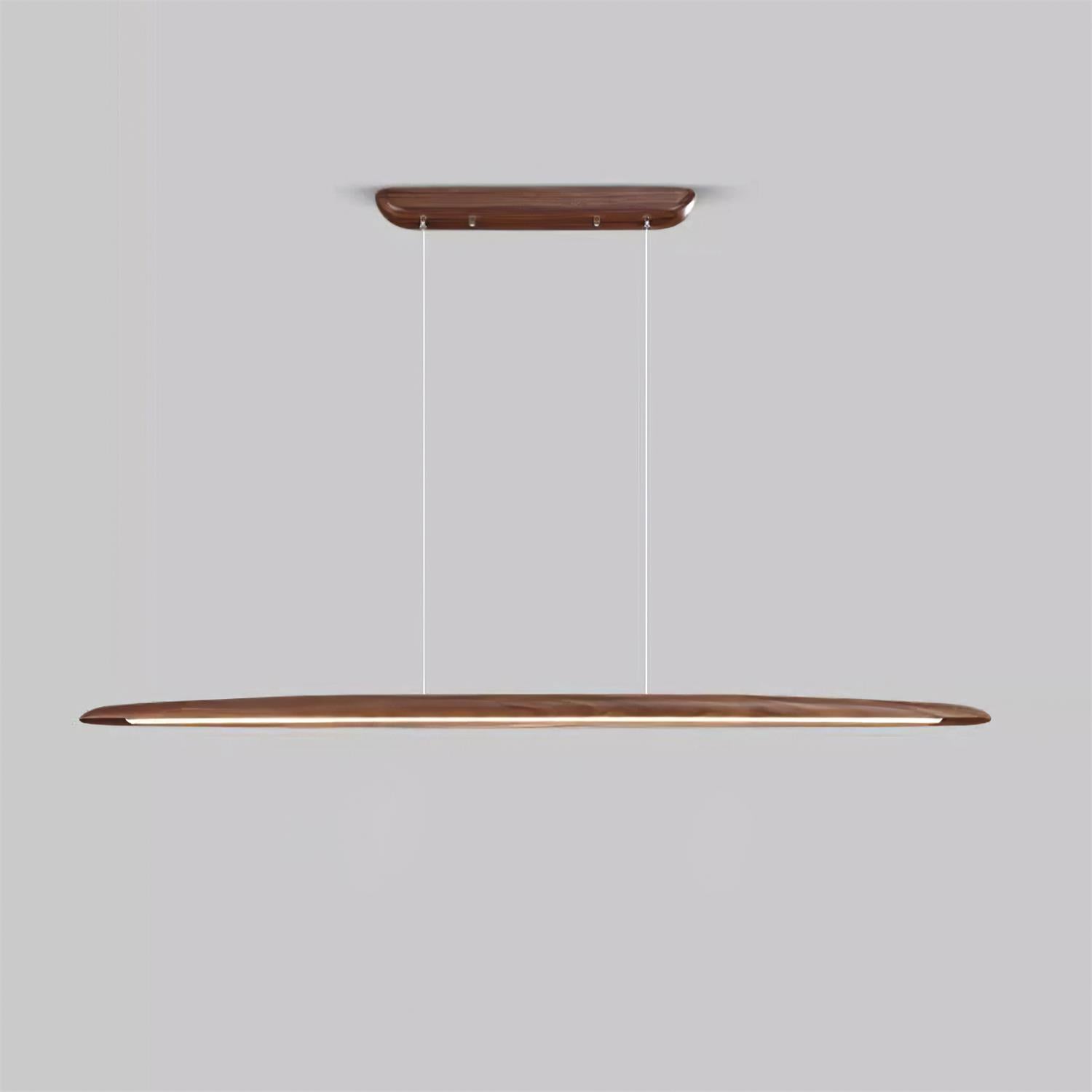 Duvane Minimalist Wooden LED Pendant Light - Lamp Copper