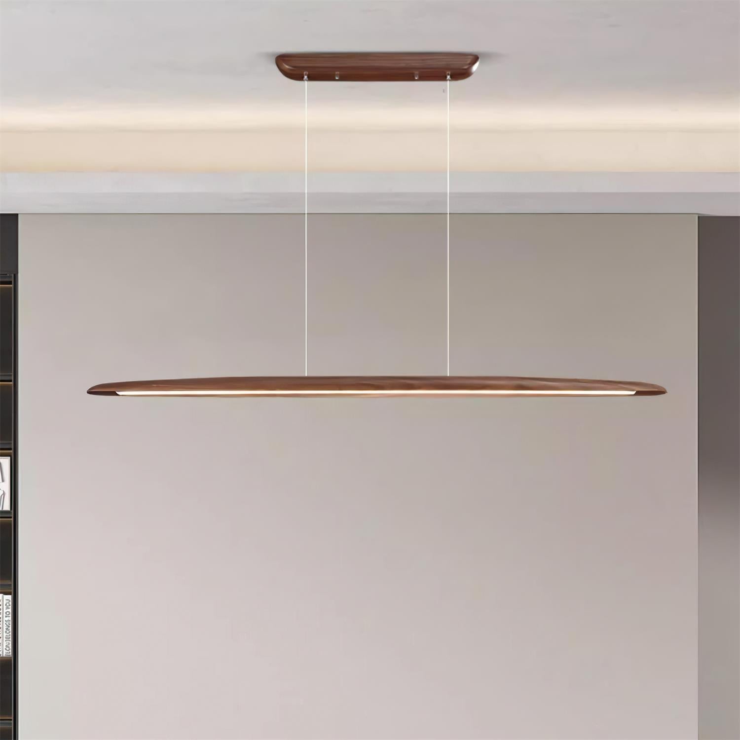 Duvane Minimalist Wooden LED Pendant Light - Lamp Copper