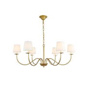 Amble Vintage Industrial Brass Fabric Chandelier - Lamp Copper