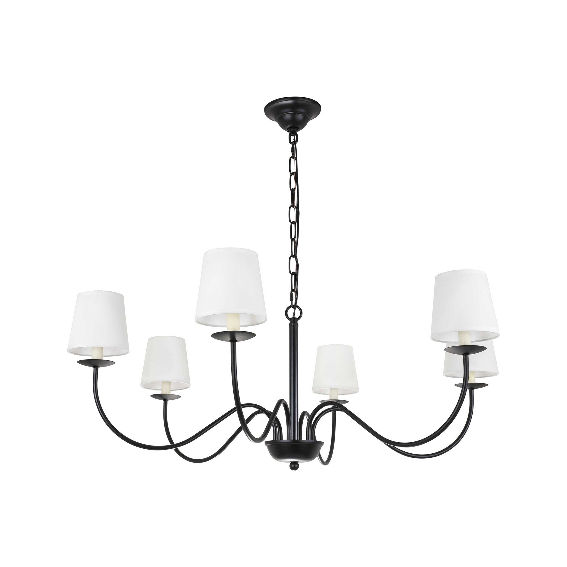 Amble Vintage Industrial Brass Fabric Chandelier - Lamp Copper