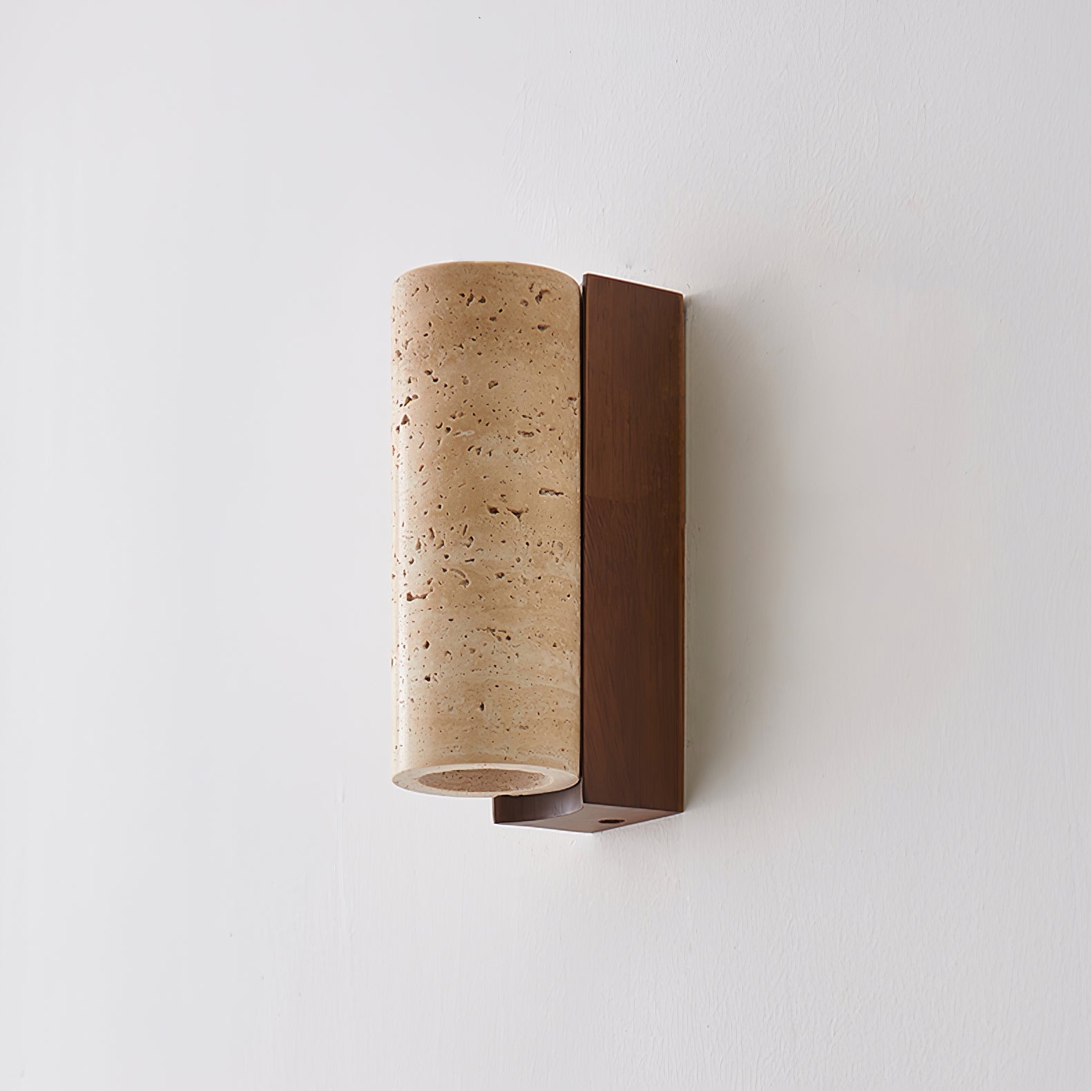 Nula Natural Travertine Wall Lamp - Lamp Copper