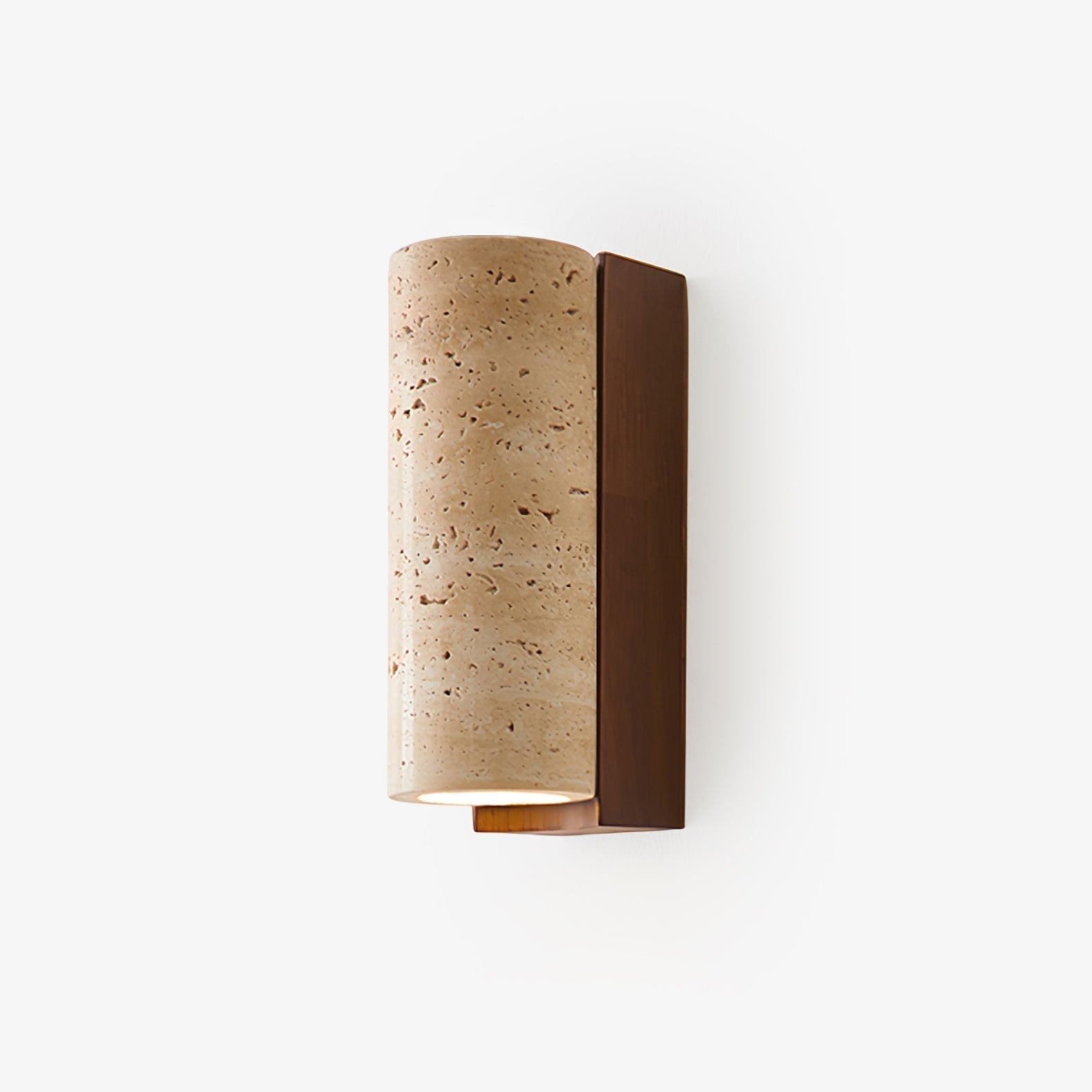 Nula Natural Travertine Wall Lamp - Lamp Copper