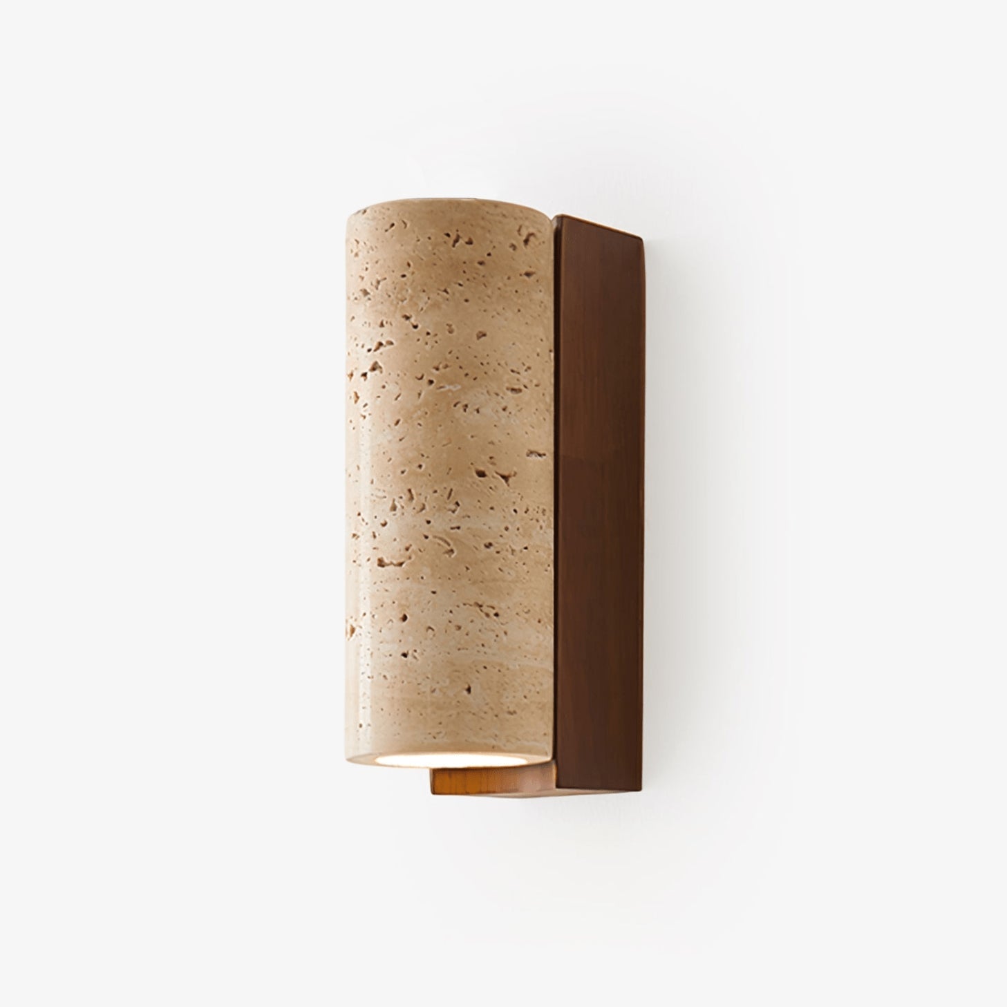 Nula Natural Travertine Wall Lamp - Lamp Copper