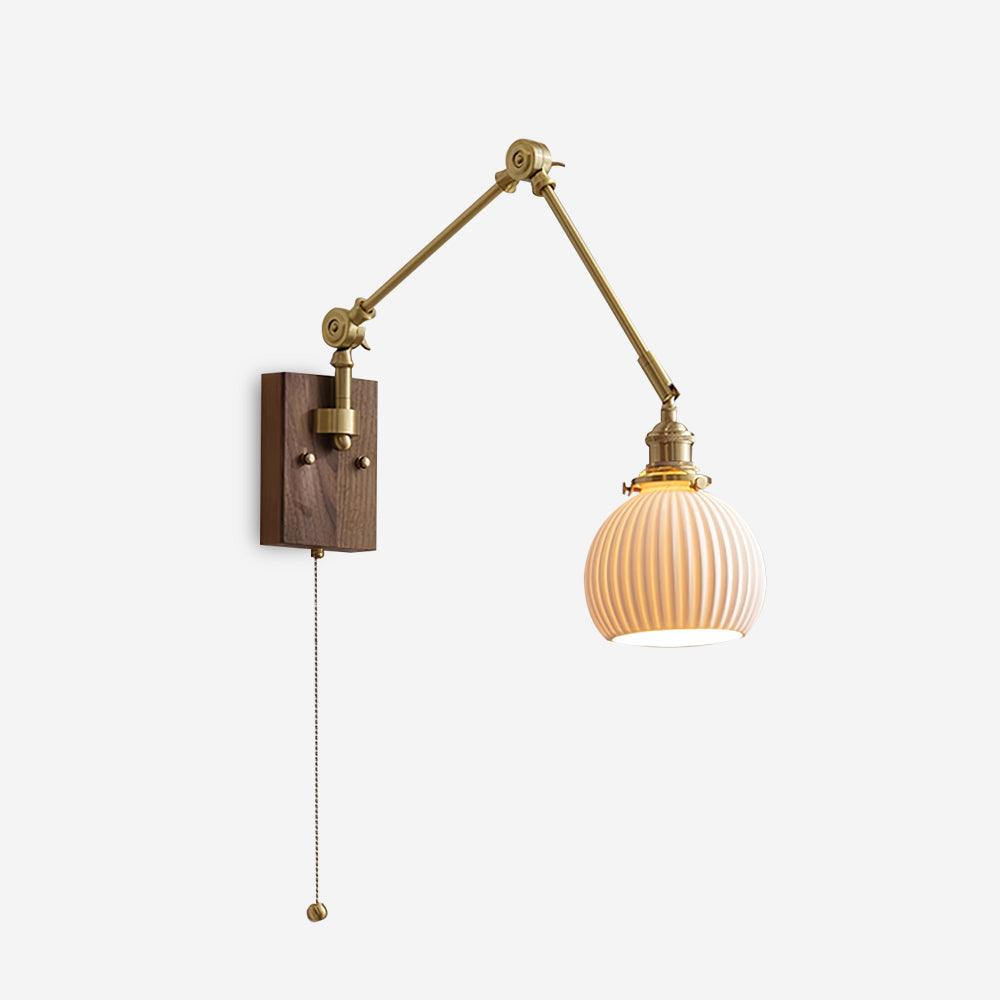 Brione Vintage Adjustable Swing Arm Wall Lamp - Lamp Copper