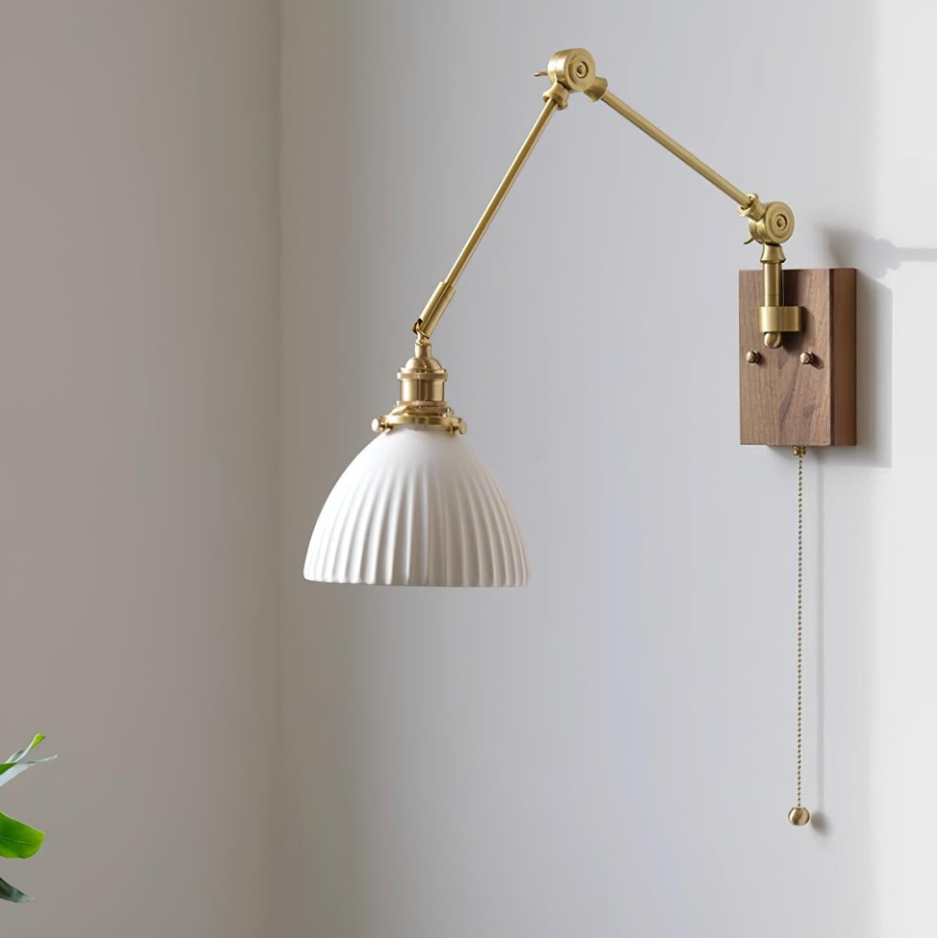 Brione Vintage Adjustable Swing Arm Wall Lamp - Lamp Copper