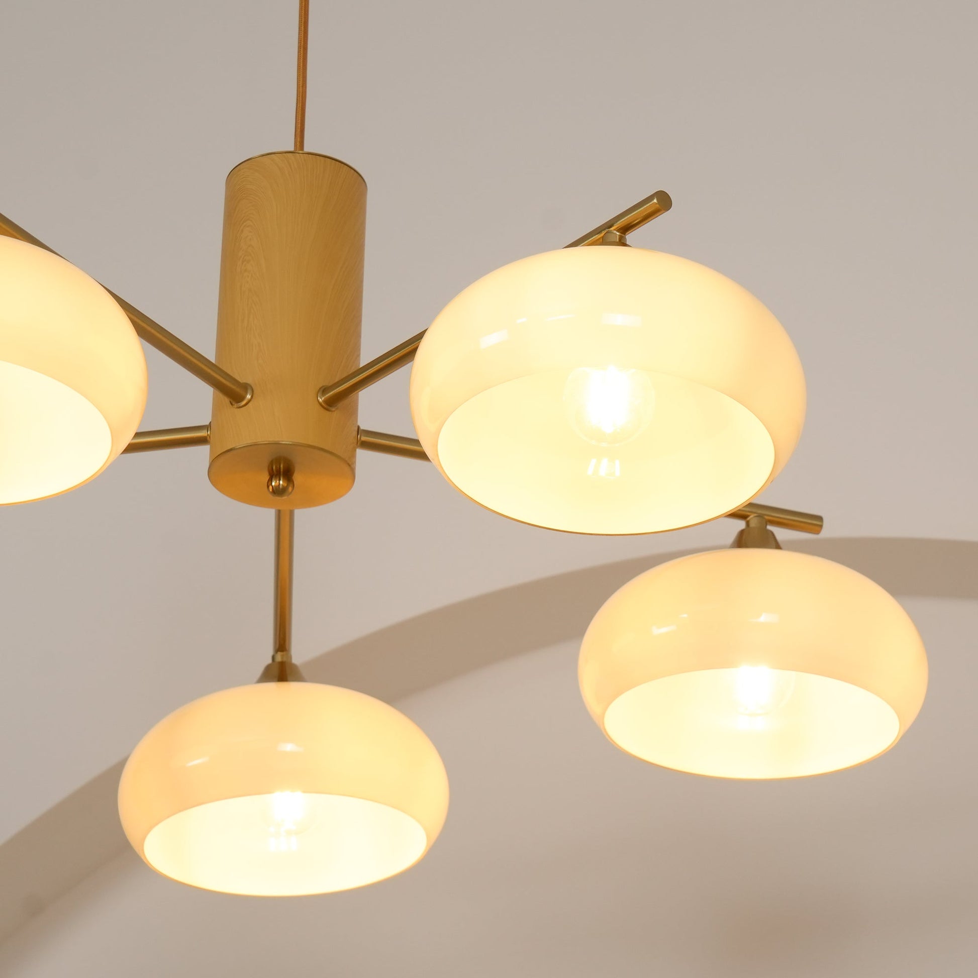 Candy Glass Persimmon Chandeliers - Lamp Copper