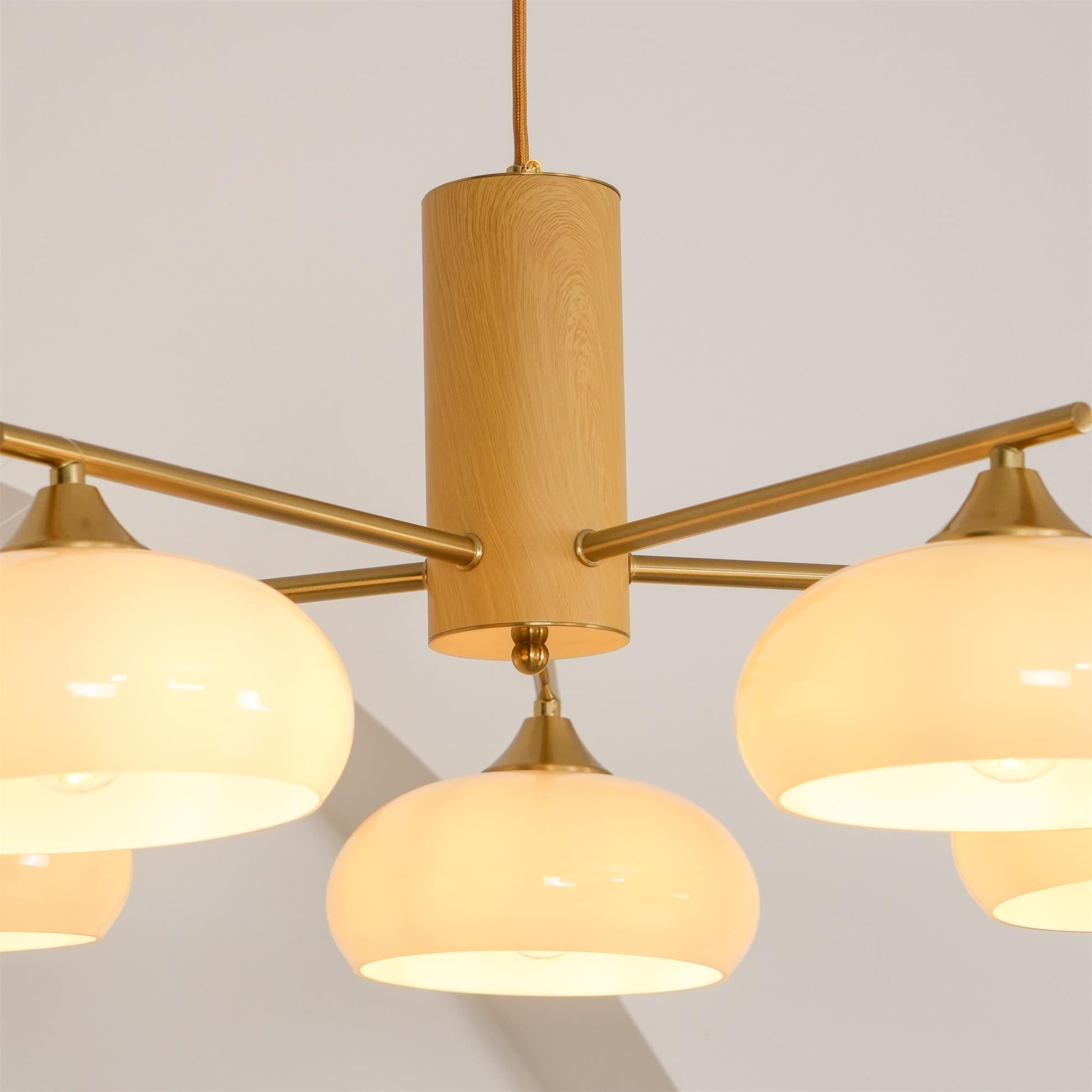 Candy Glass Persimmon Chandeliers - Lamp Copper