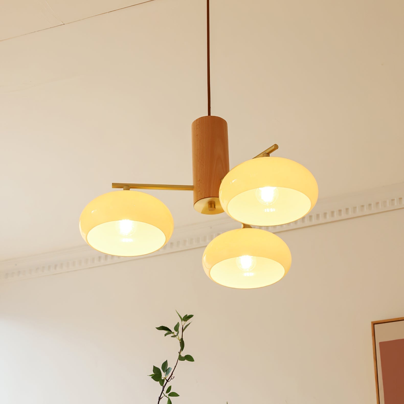 Candy Glass Persimmon Chandeliers - Lamp Copper
