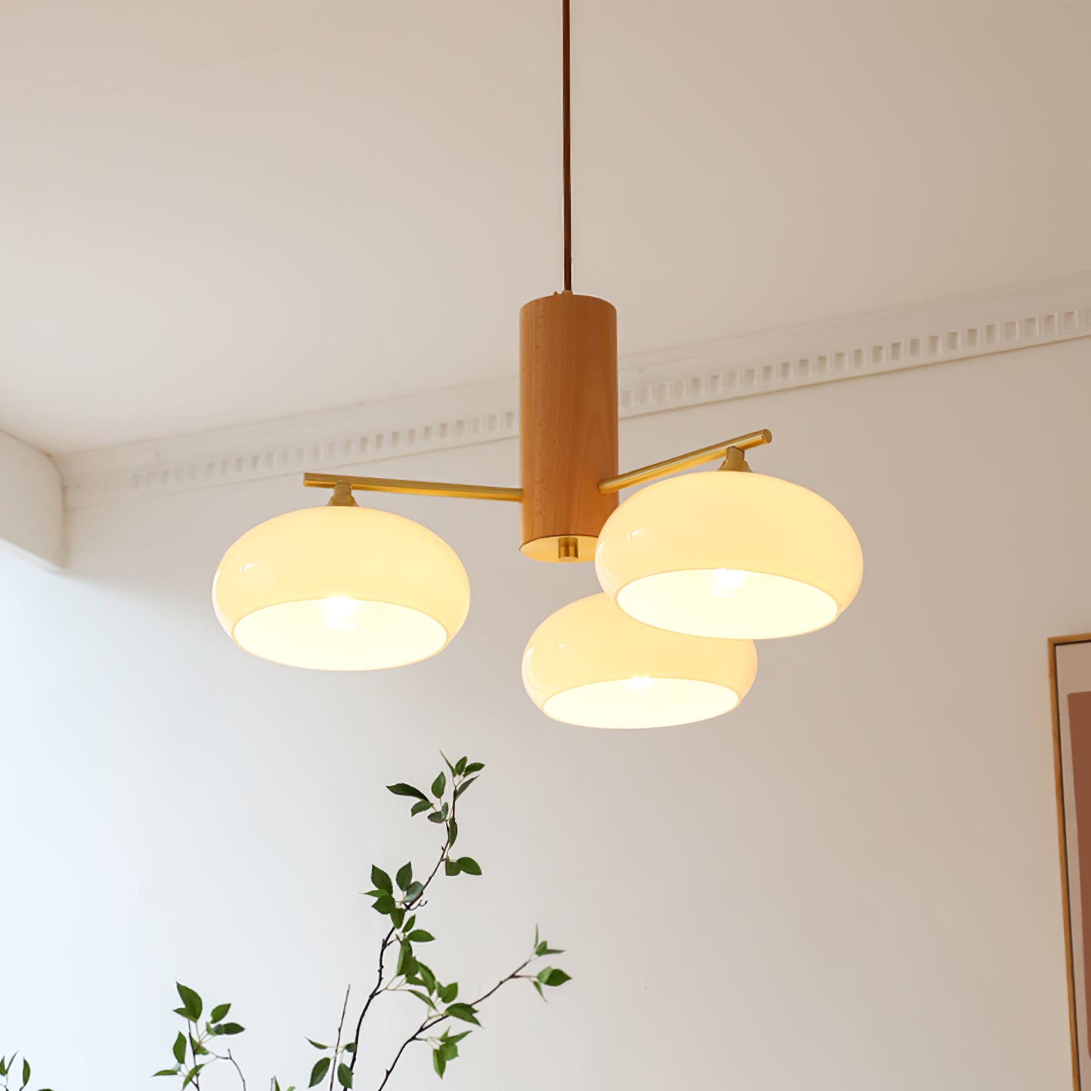 Candy Glass Persimmon Chandeliers - Lamp Copper
