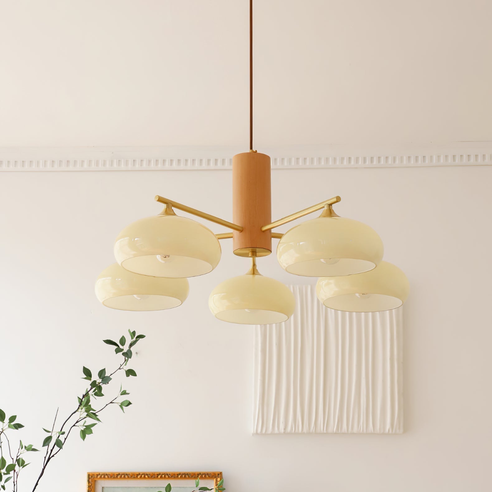 Candy Glass Persimmon Chandeliers - Lamp Copper