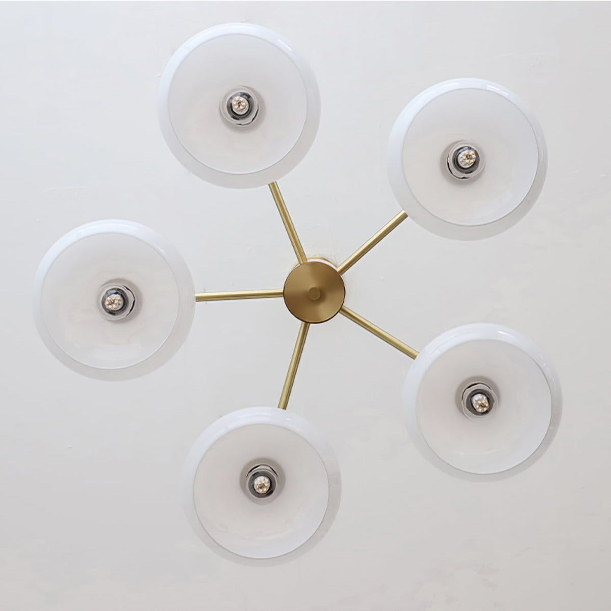 Candy Glass Persimmon Chandeliers - Lamp Copper