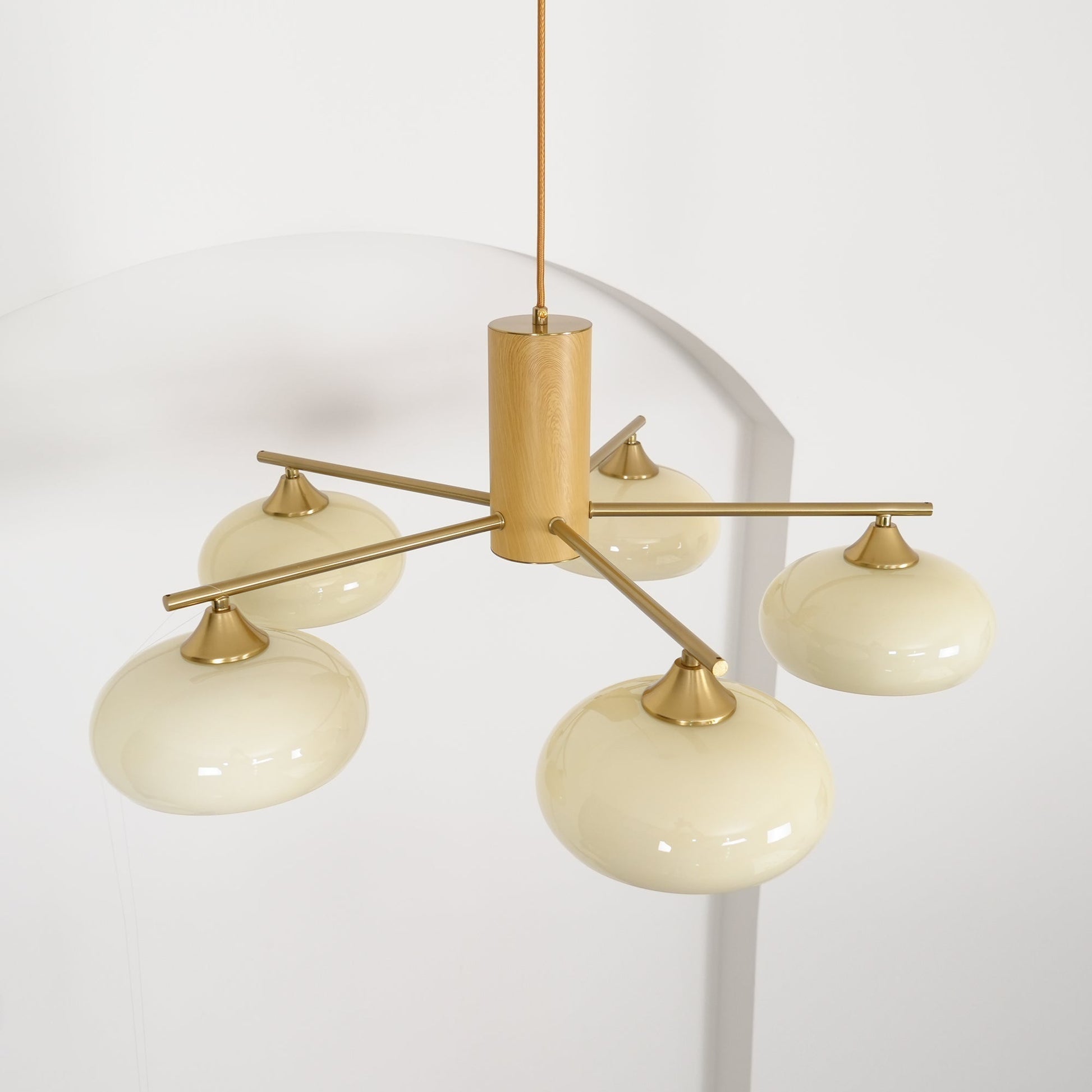 Candy Glass Persimmon Chandeliers - Lamp Copper