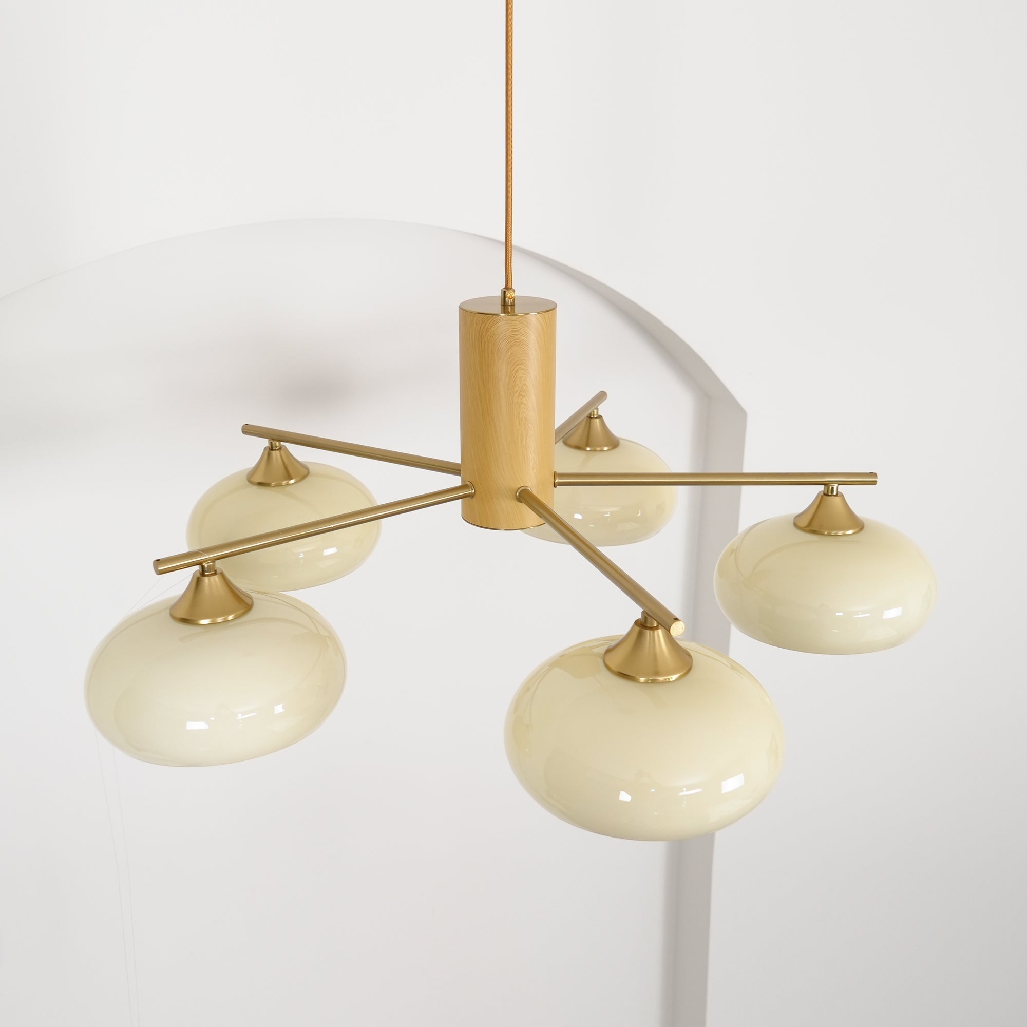 Candy Glass Persimmon Chandeliers - Lamp Copper