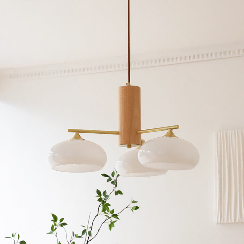 Candy Glass Persimmon Chandeliers - Lamp Copper